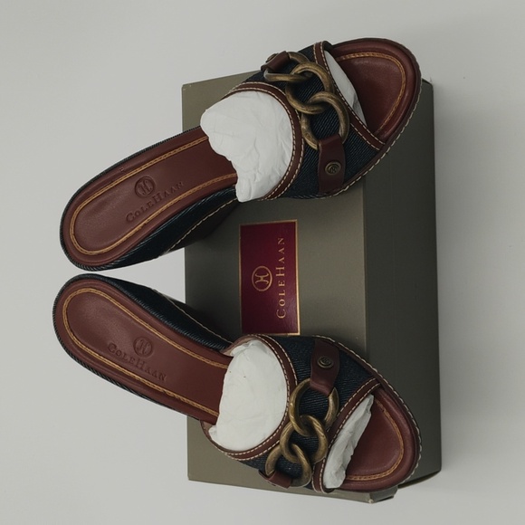 Cole Haan denim wedge shoes - Picture 1 of 6